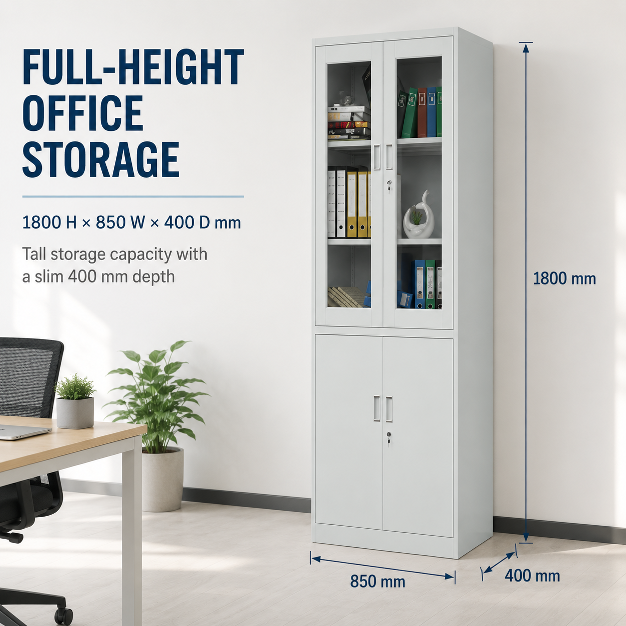 TreeJar Metal file glass cabinet Skyland STEL SSC - 10 - view 5